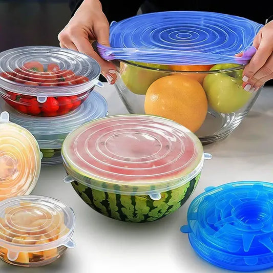 Tapa de Silicone Reutilizável – Conserva os seus Alimentos Sem Plástico e Sem Derrames