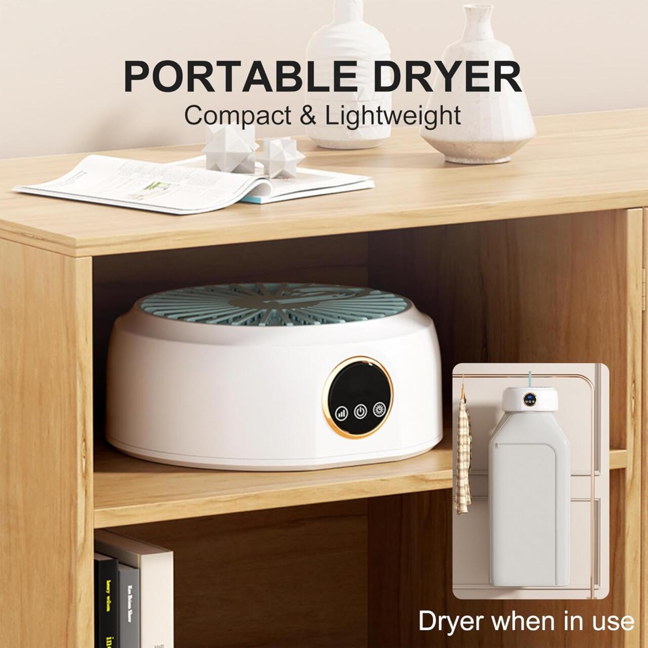 Secador Elétrico Portátil de Diseño Plegável
