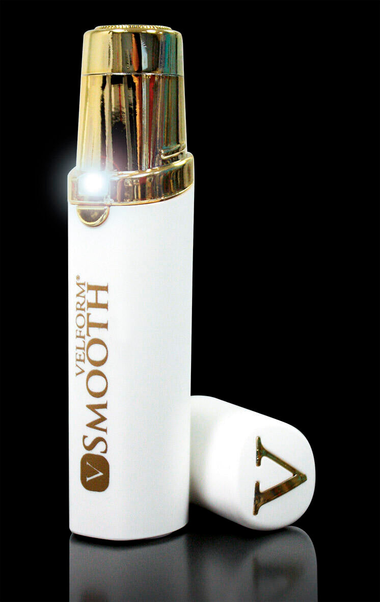 Depiladora facial compacta com cabeça em ouro 18K