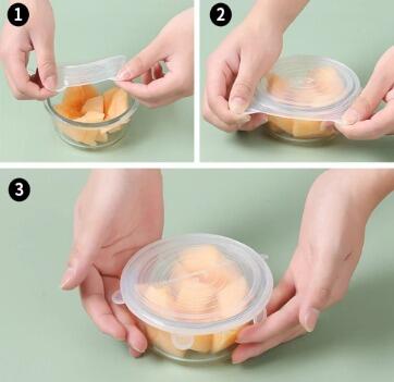 Tapa de Silicone Reutilizável – Conserva os seus Alimentos Sem Plástico e Sem Derrames