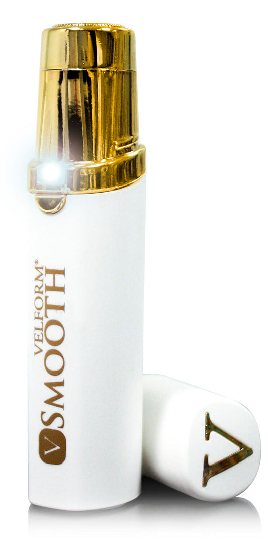 Depiladora facial compacta com cabeça em ouro 18K