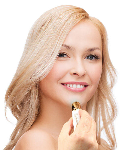 Depiladora facial compacta con cabezal de oro 18K